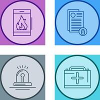 Fire and Privacy Icon vector