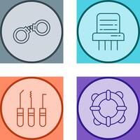 Handcuffs and Paper Shredder Icon vector