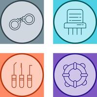 Handcuffs and Paper Shredder Icon vector