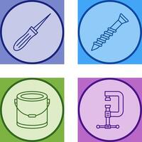 Awl and Screw Icon vector