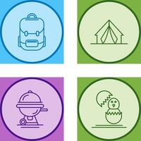 Bag and Camp Icon vector