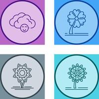 Cloudy and Clover Icon vector