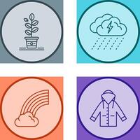 Planting and Rainy Day Icon vector