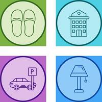 Slippers and Hotel Icon vector