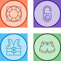 Life Preserver and Do Not Disturb Icon vector