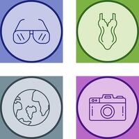 Sun Glasses and Swim Icon vector