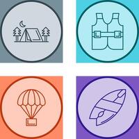 Tent and Life Icon vector