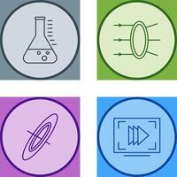 Refraction and beaker Icon vector