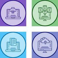 Print and Computer Icon vector