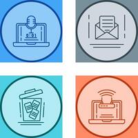 Voice Recorder and Email Icon vector