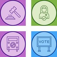 Gavel and Candidate Icon vector