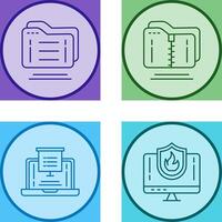 Folder and Compressed Icon vector