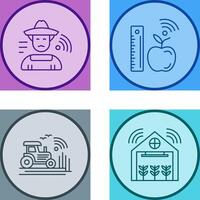 Farmer and Measure and Measure Icon vector