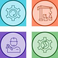 Upgrade and Robotic Arm Icon vector