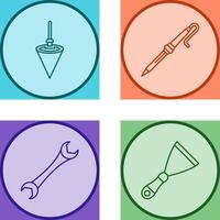 Plumb Bob and Soldering Icon vector