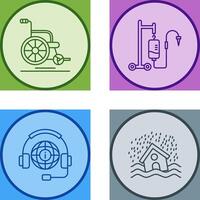 Wheel Chair and Intravenous Icon vector