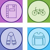 Diary and Bicycle Icon vector