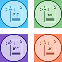 ZIP and RAR Icon vector