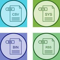 CSV and SYS Icon vector