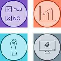 Yes No Option and Statistics Icon vector