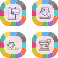 Cashless Payment and Mail Coin Icon vector