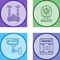 Router and Web Cam Icon vector