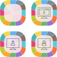 security settings and download webpage Icon vector