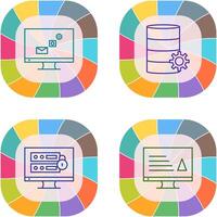 digital marketing and database management Icon vector