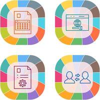 content planning and web support Icon vector