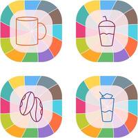 Coffee mug and Frappe Icon vector