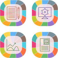 write feedback and computer settings Icon vector