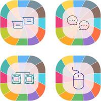 messages and conversation bubbles Icon vector