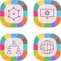 nodes and network setting Icon vector