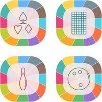 card suits and card backward Icon vector