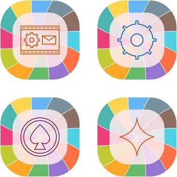 Blogging Service and Setting Icon vector