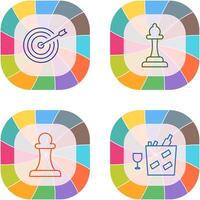 Dartboard and Bishop Icon vector