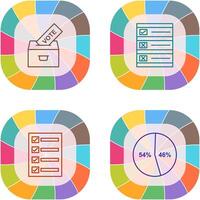 Casting Vote and Ballot Paper Icon vector