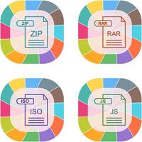 ZIP and RAR Icon vector