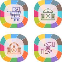 compras impuesto y inmuebles icono vector