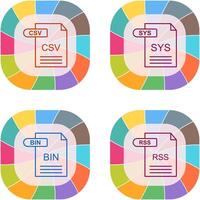 CSV and SYS Icon vector