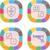 Dice and Shield Icon vector