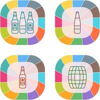 Beer Bottles and alcohol Icon vector