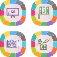 Classroom Board and Bookstand Icon vector