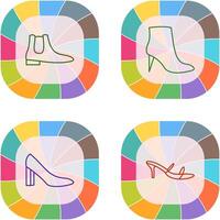 Men Boots and high heels Icon vector