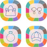 Bag and Earrings Icon vector