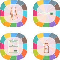 Toothbrush and Hair Icon vector