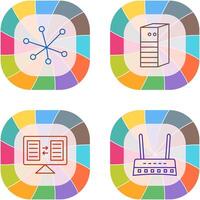 Internet and Server Network Icon vector