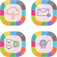 Upload to Cloud and Message Settings Icon vector