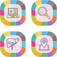 Laptop and Analytics Icon vector