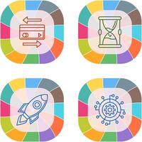 Transaction and Hourglass Icon vector